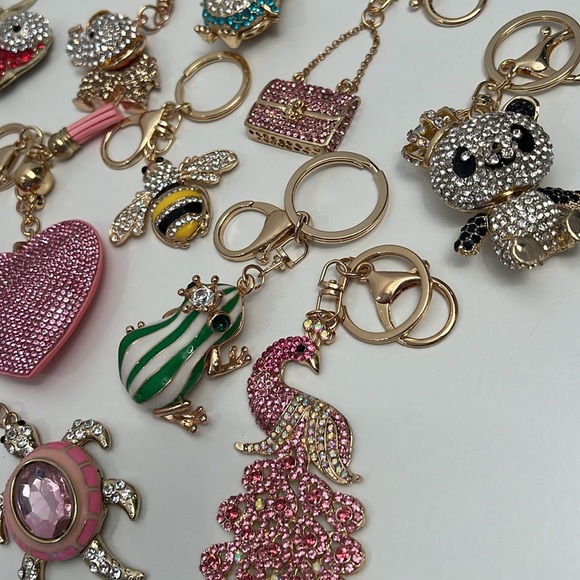 Bag Charms Key Chains Rhinestone Bag Charms - Picture 6 of 9